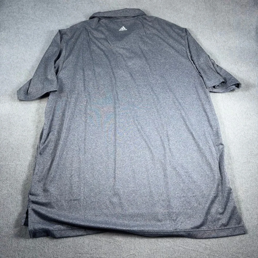 Adidas Polo Shirt Mens 2XL Gray Heathered NWT TRD PRO Climalite Golf Tee
